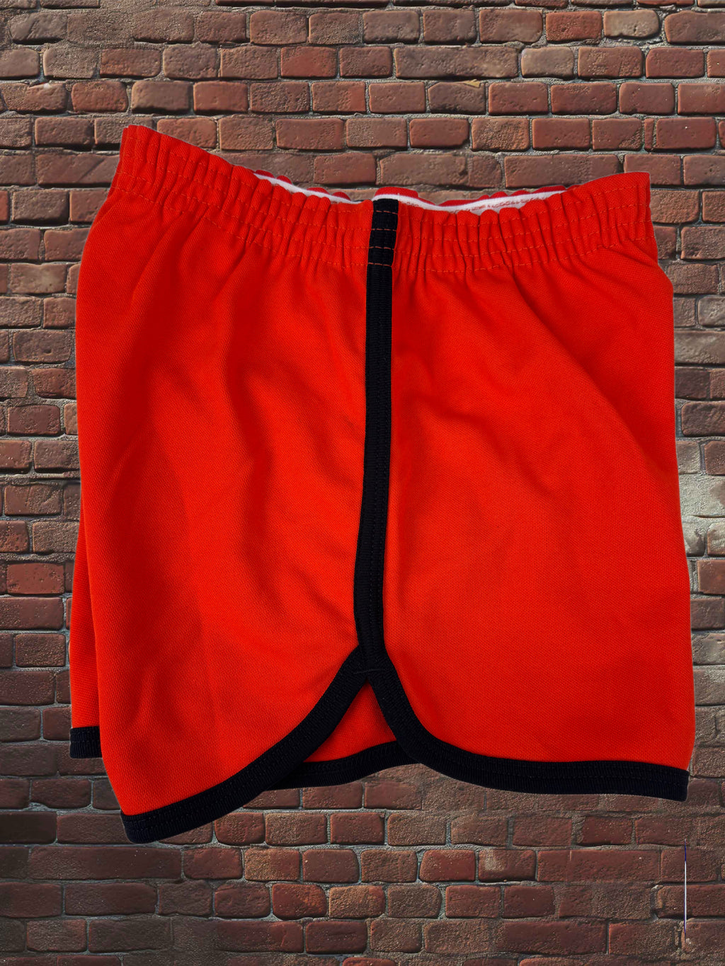 Vintage Russell Athletic Gym Shorts Orange/Black Deadstock NWOT Gold Tag 70s