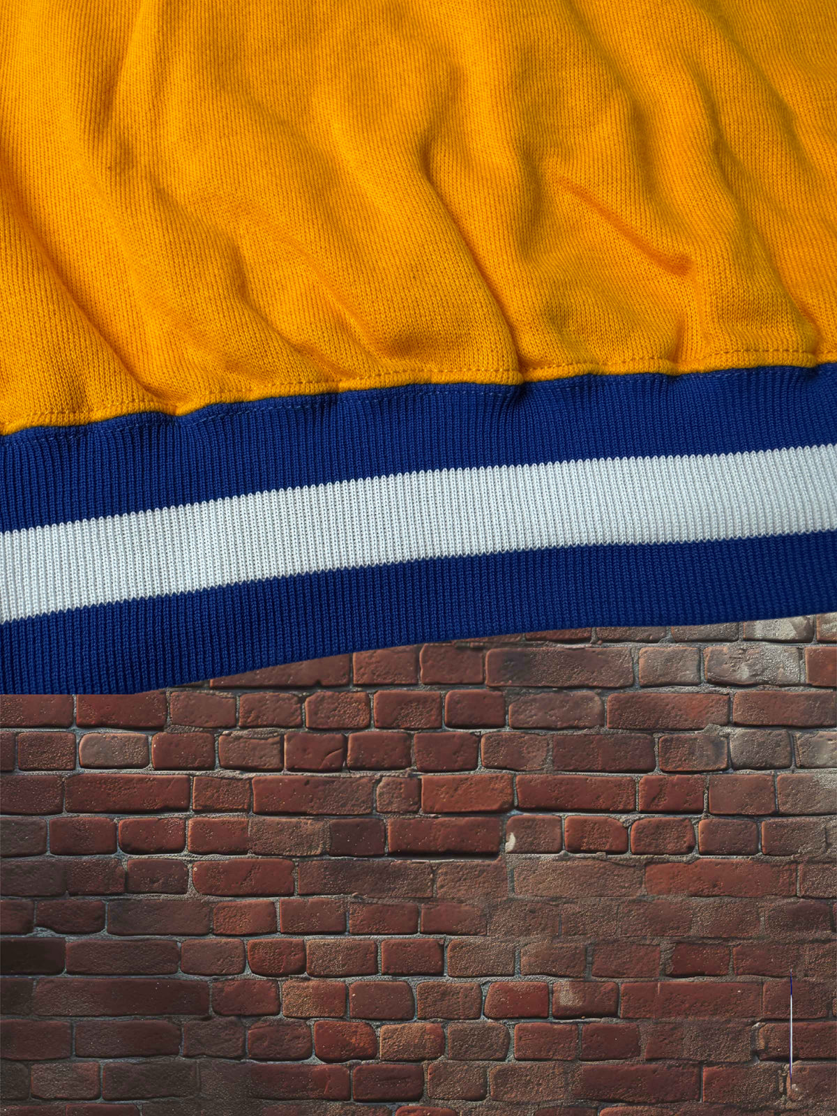 Vintage Russell Athletic Gold Tag Varsity Sweatshirt – Gold/Royal Blue, Medium