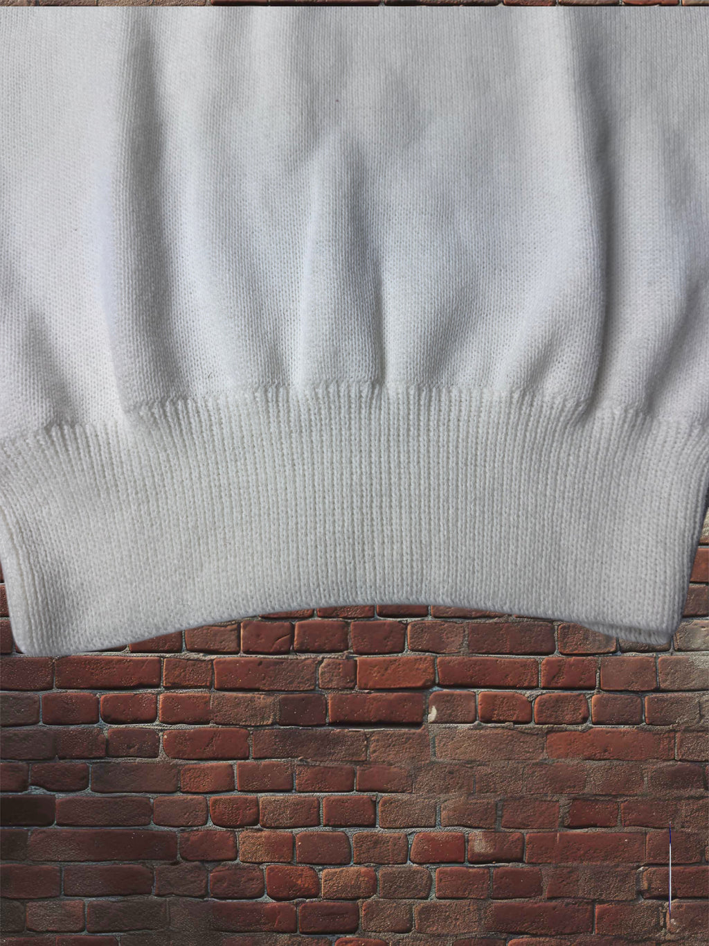 Vintage Dehen White V-Neck Cheer Sweater – Small Deadstock