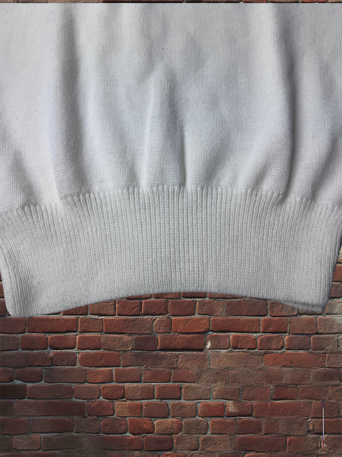 Vintage Dehen White V-Neck Cheer Sweater – Small Deadstock