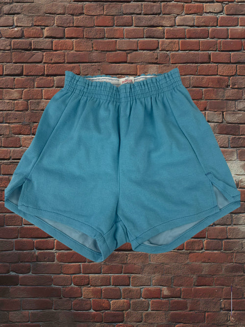 Deadstock Dodger Gym Shorts Columbia Blue 100% Orlon Vintage Athletic Shorts Made in USA