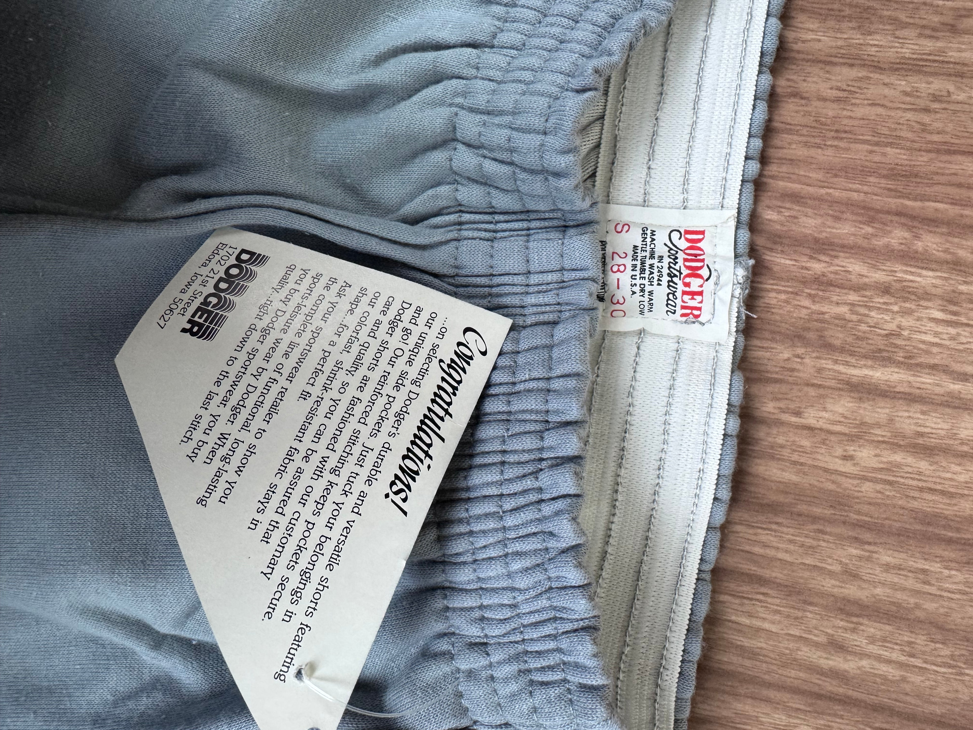 Vintage Dodger “Pockets” Gym Shorts NWT 80s Deadstock Gray (Small)