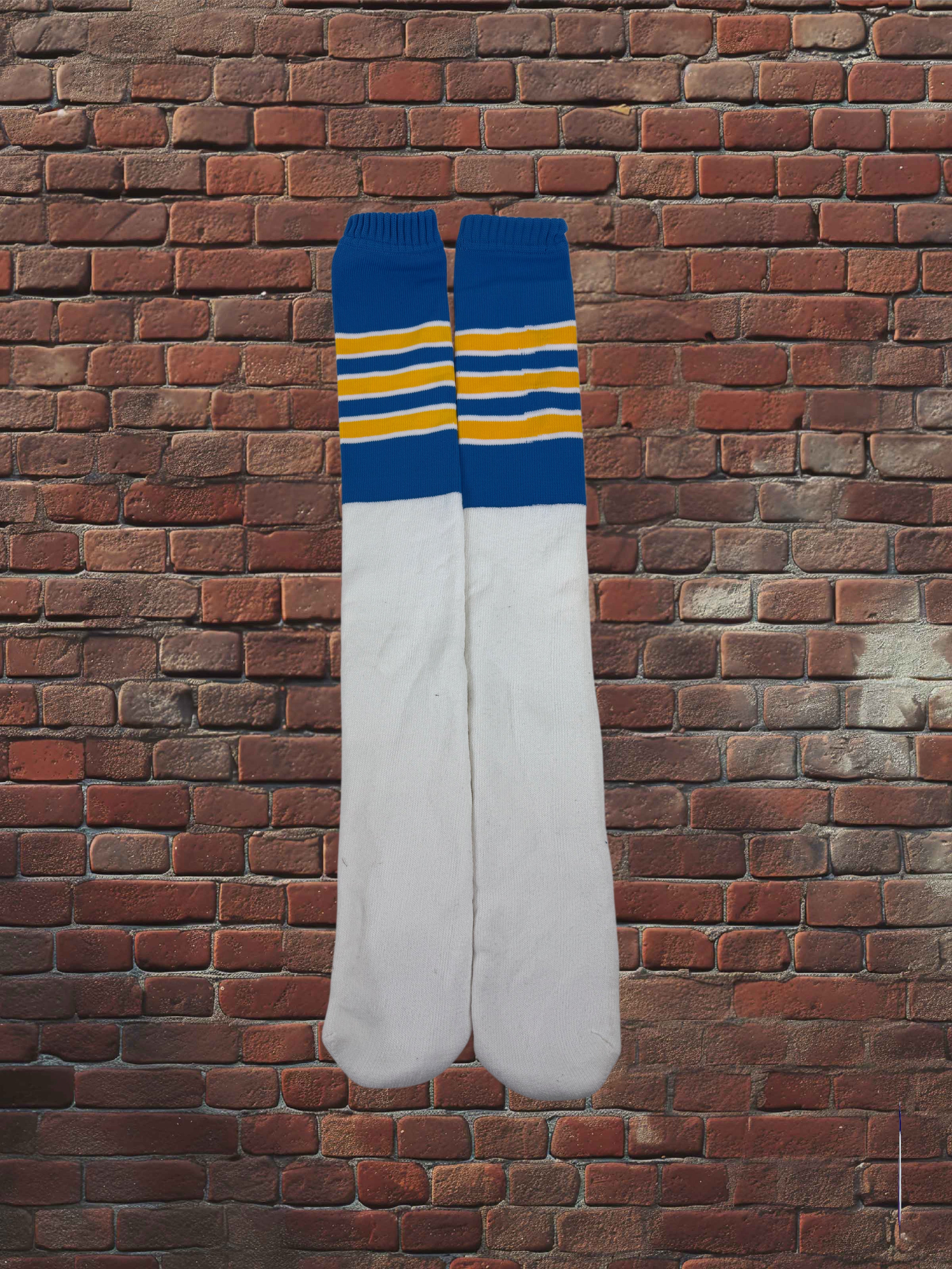 Drop Zero — Outfit 4 (Large) — Russell Hybrid Tee + Dodger Gym Shorts + Tube Socks Blue Gold