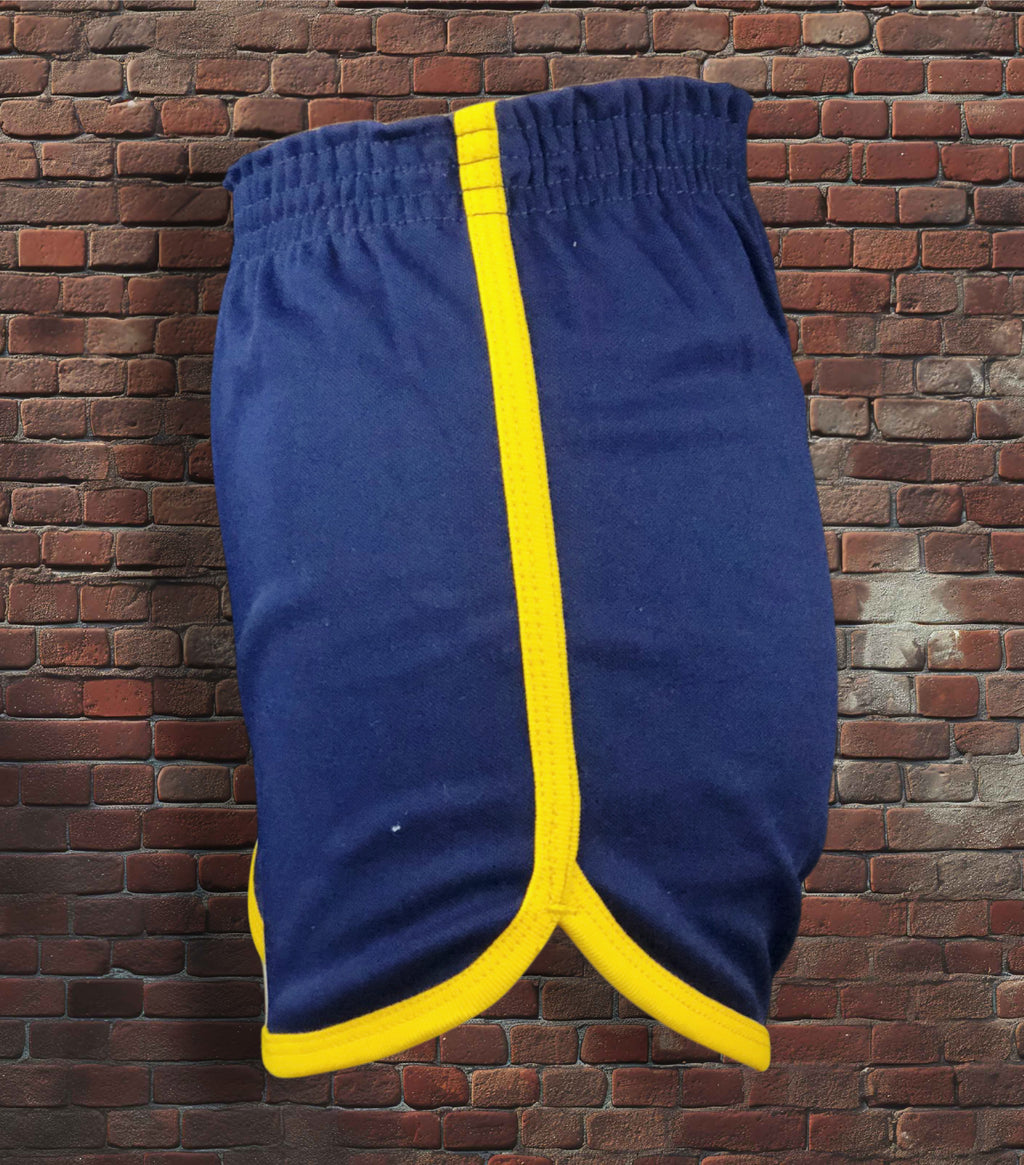 Vintage Russell Athletic XS Gym Shorts Navy/Gold Deadstock NWOT Gold Tag 70s