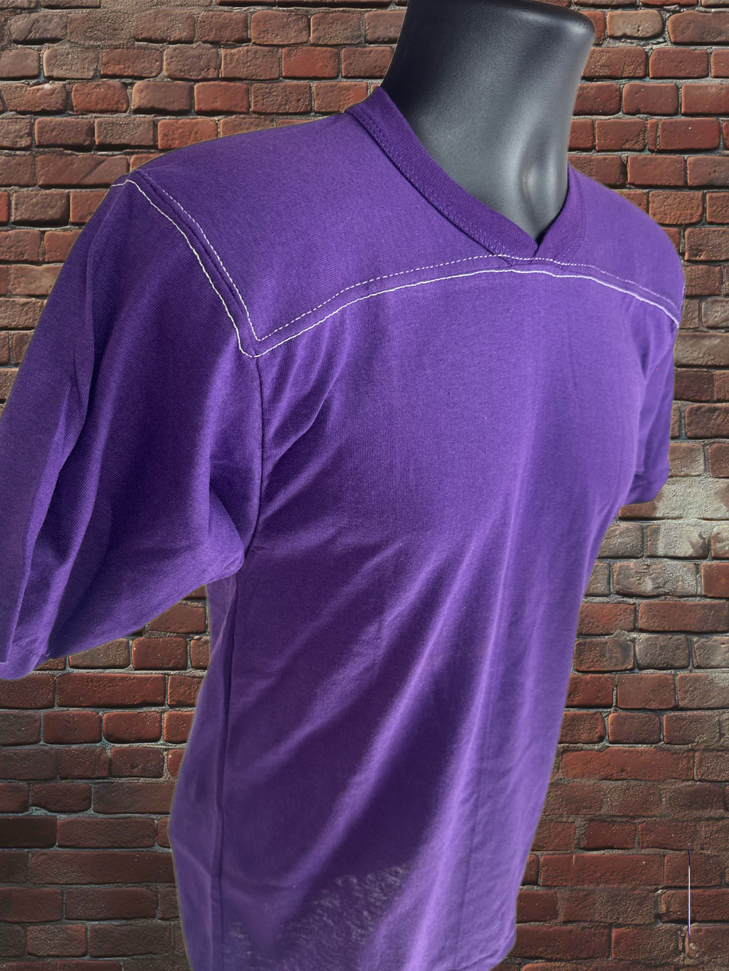 Vintage Russell Athletic Small Gold-Tag Streetwear T‑Shirt Deadstock NWOT Purple White