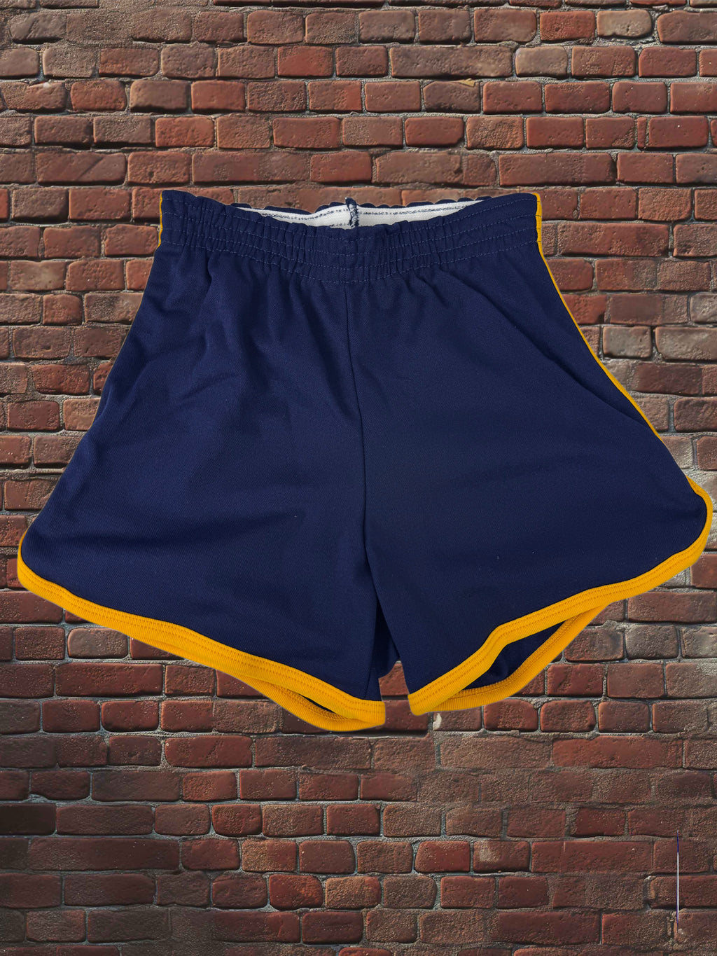 Vintage Russell Athletic XS Gym Shorts Navy/Gold Deadstock NWOT Gold Tag 70s