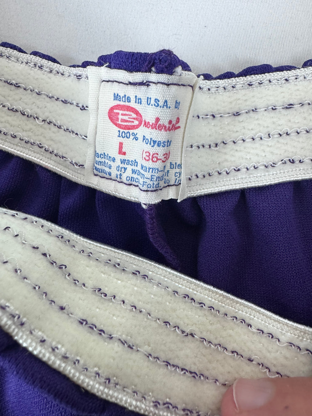 Vintage Broderick Large Gym Shorts Deadstock NWOT-Purple/Gold