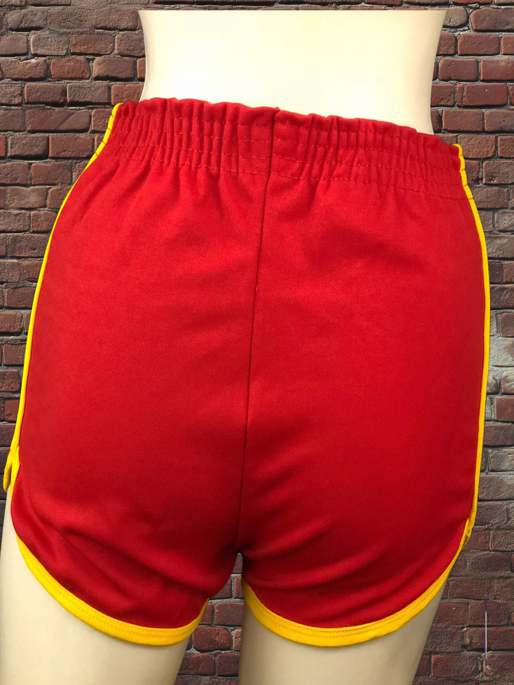 Vintage Russell Athletic XS Gym Shorts Scarlet Red/Gold Deadstock NWOT Gold Tag 70s