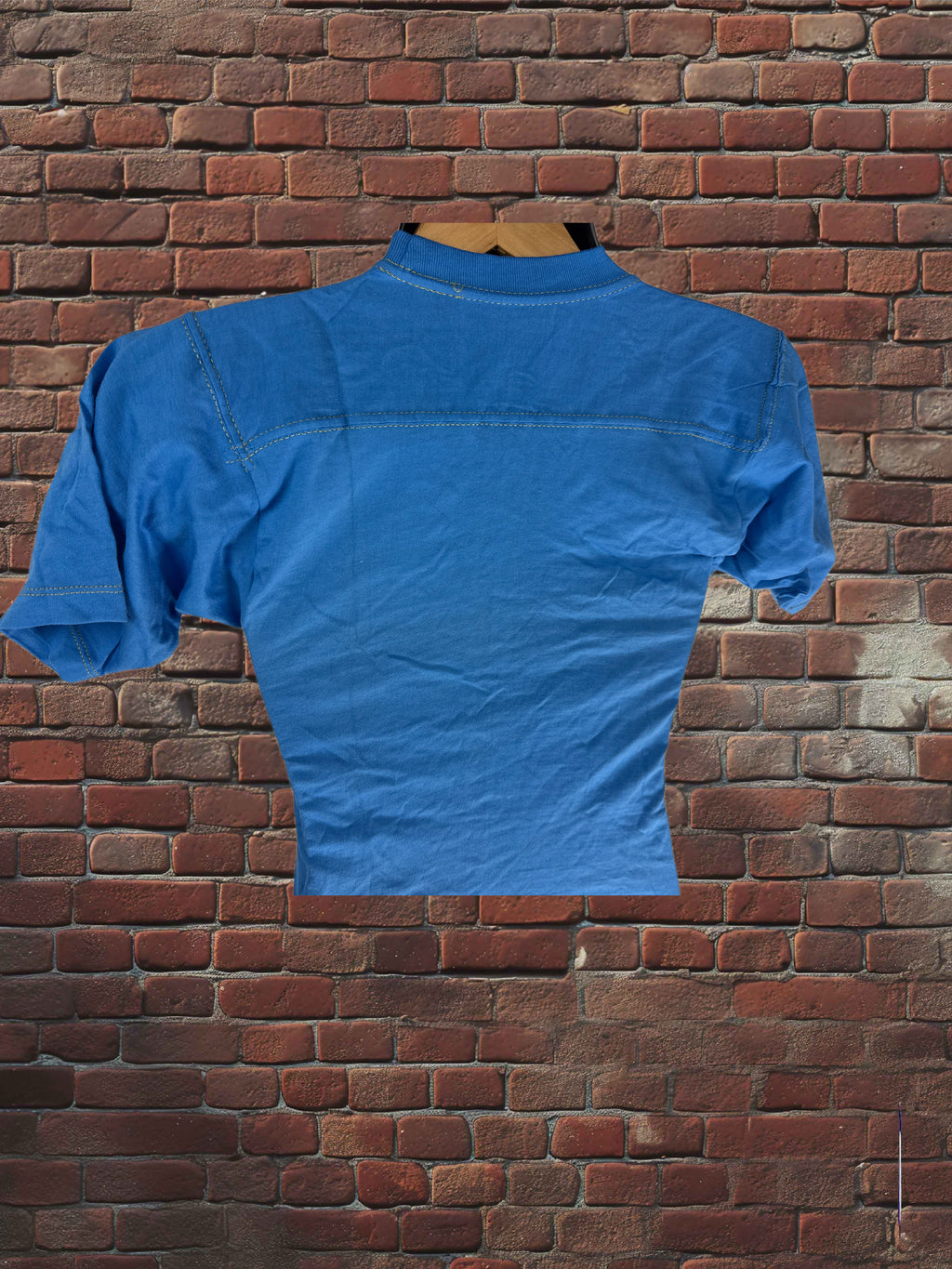 Vintage Russell Athletic XS Gold-Tag Streetwear T‑Shirt Deadstock NWOT-Columbia Blue/Gold
