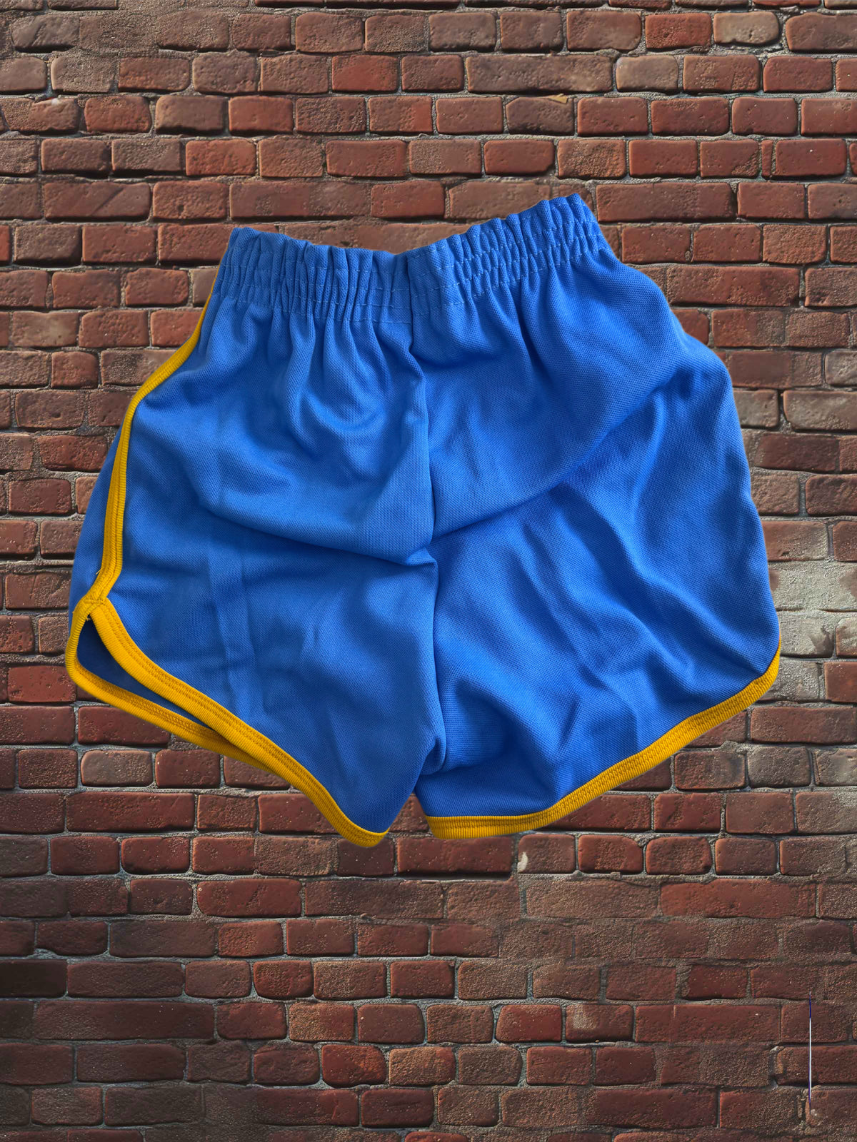 Vintage Russell Athletic XS Gym Shorts Columbia Blue/Gold Deadstock NWOT Gold Tag 70s