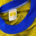 Vintage Russell Athletic 1970s Gold Tag Nylon Mesh Jersey | Old Gold Royal Blue Deadstock | Made in USA