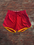 Vintage Russell Athletic XS Gym Shorts Scarlet Red/Gold Deadstock NWOT Gold Tag 70s