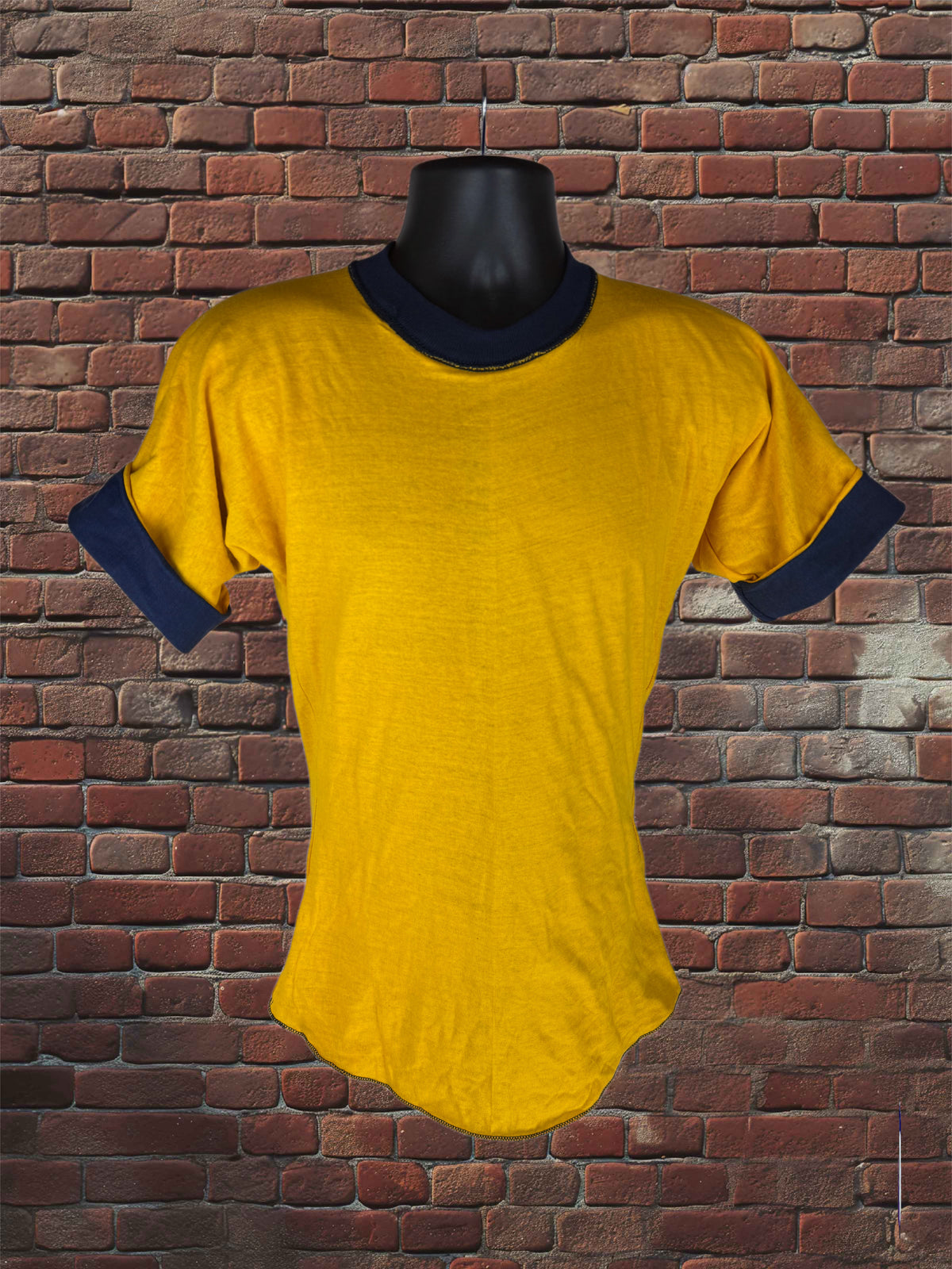 Vintage Russell Athletic Medium Gold-Tag Reversible T-Shirt Deadstock Navy Blue/Gold 70s