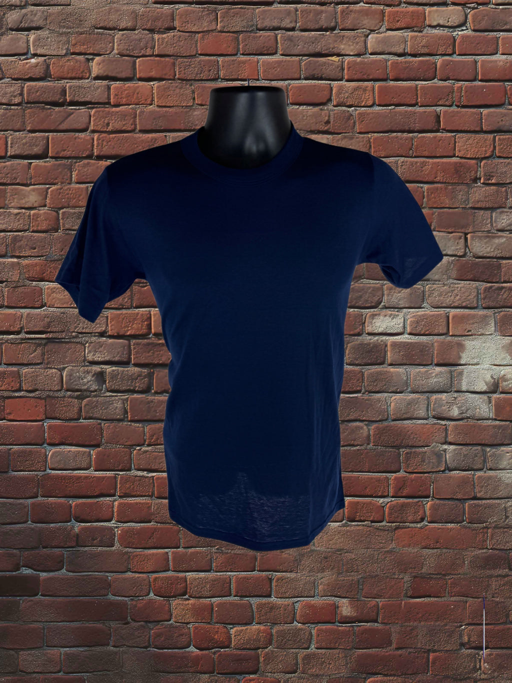 Vintage 1980s Russell Athletic Small Navy Blue T-Shirt – Made in USA – 50/50 Blend