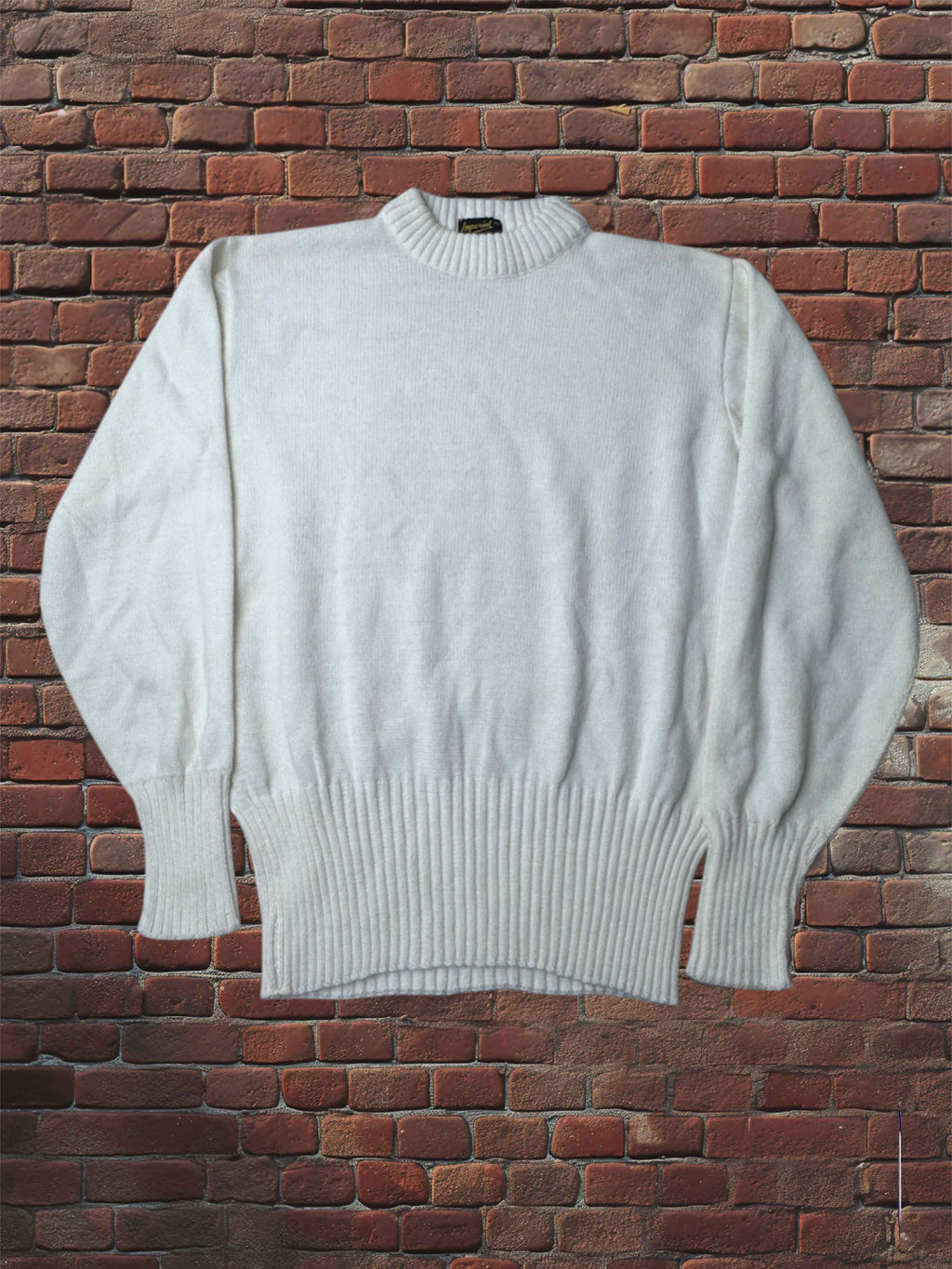 Imperial Orlon Acrylic Cream Knit Sweater – Size 40 Deadstock