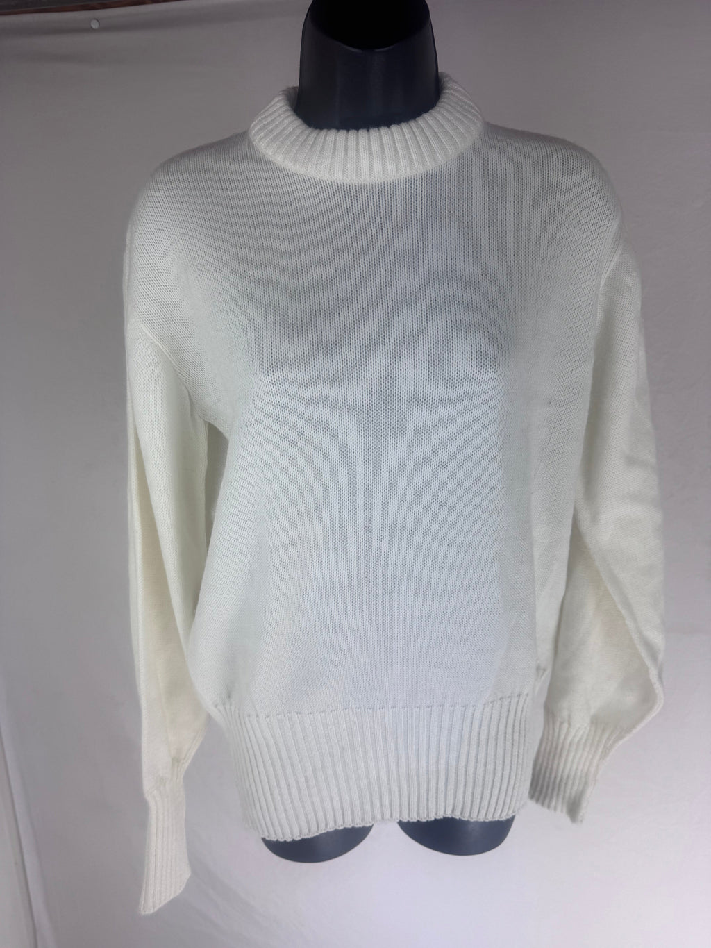 Imperial Orlon Acrylic Cream Knit Sweater – Size 40 Deadstock