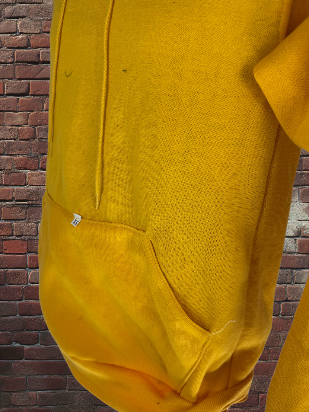 Vintage Deadstock Russell Athletic Gold Hoodie XS Gold-Tag 1970s Pullover