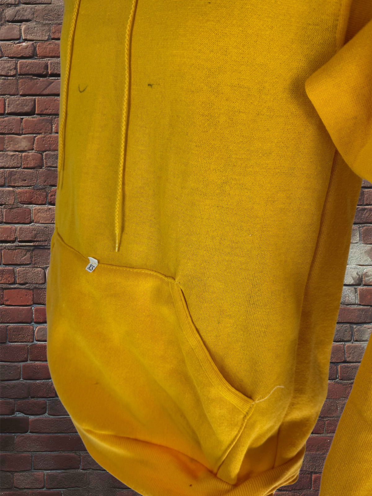 Vintage Deadstock Russell Athletic Gold Hoodie XS Gold-Tag 1970s Pullover