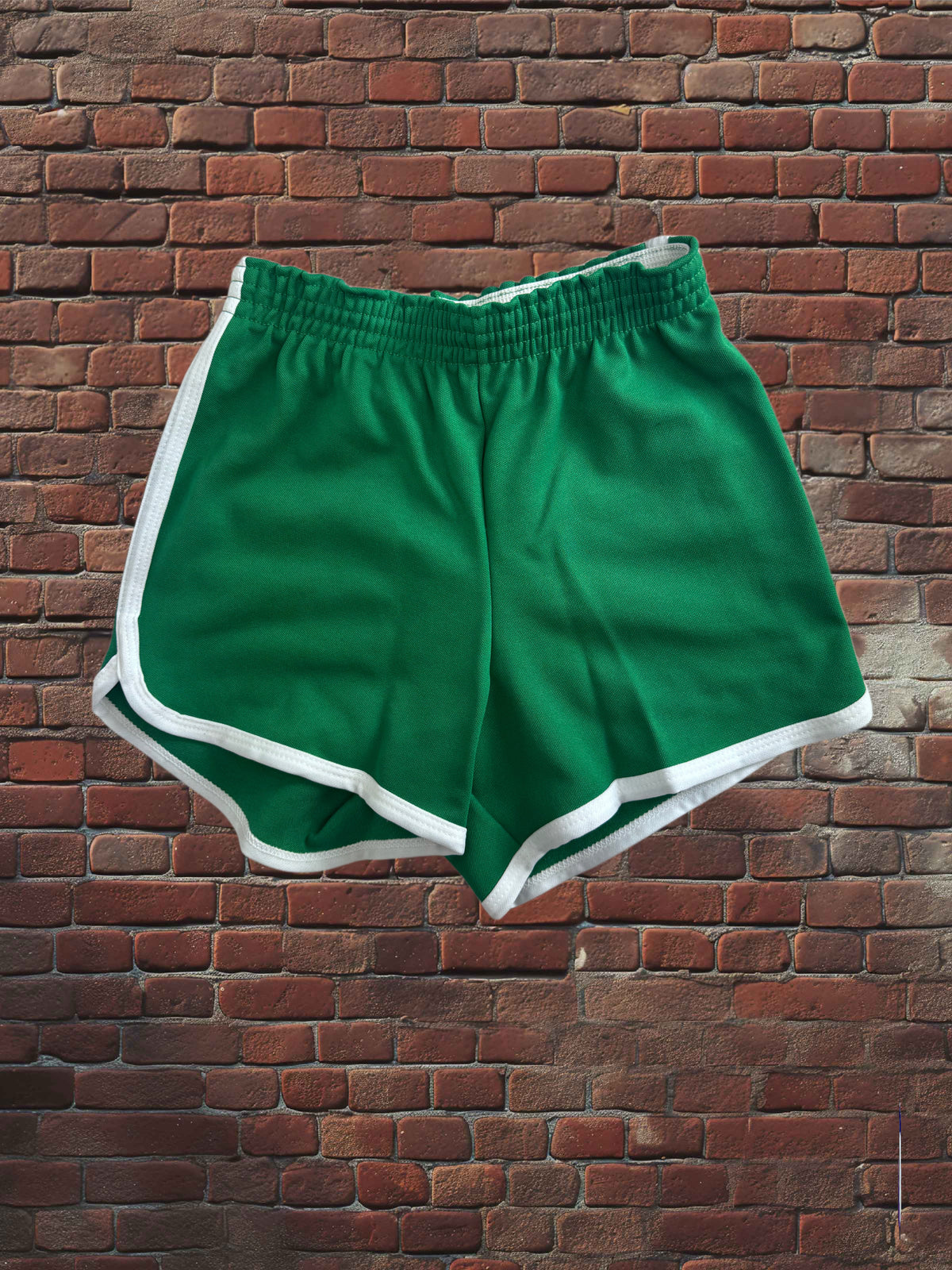 Vintage Russell Athletic XS Gym Shorts Kelley Green/White Deadstock NWOT Gold Tag 70s