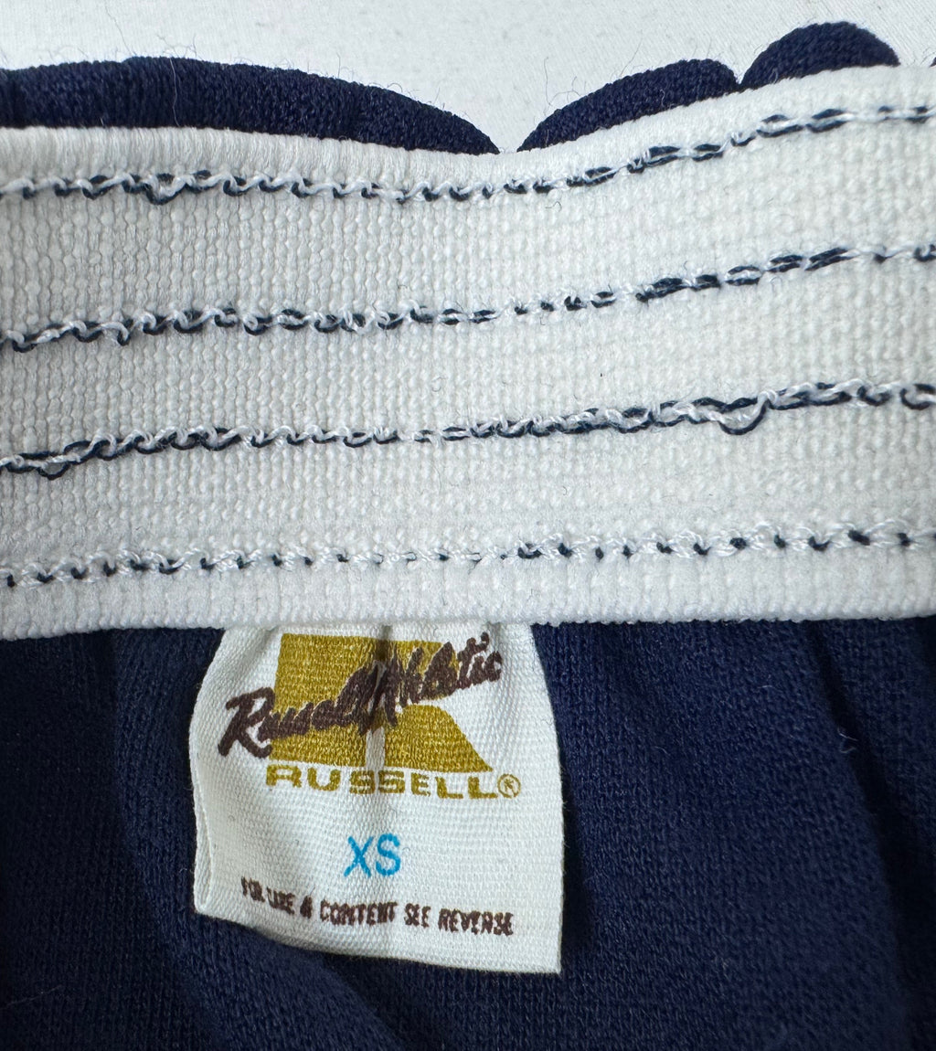 Vintage Russell Athletic XS Gym Shorts Navy/Gold Deadstock NWOT Gold Tag 70s