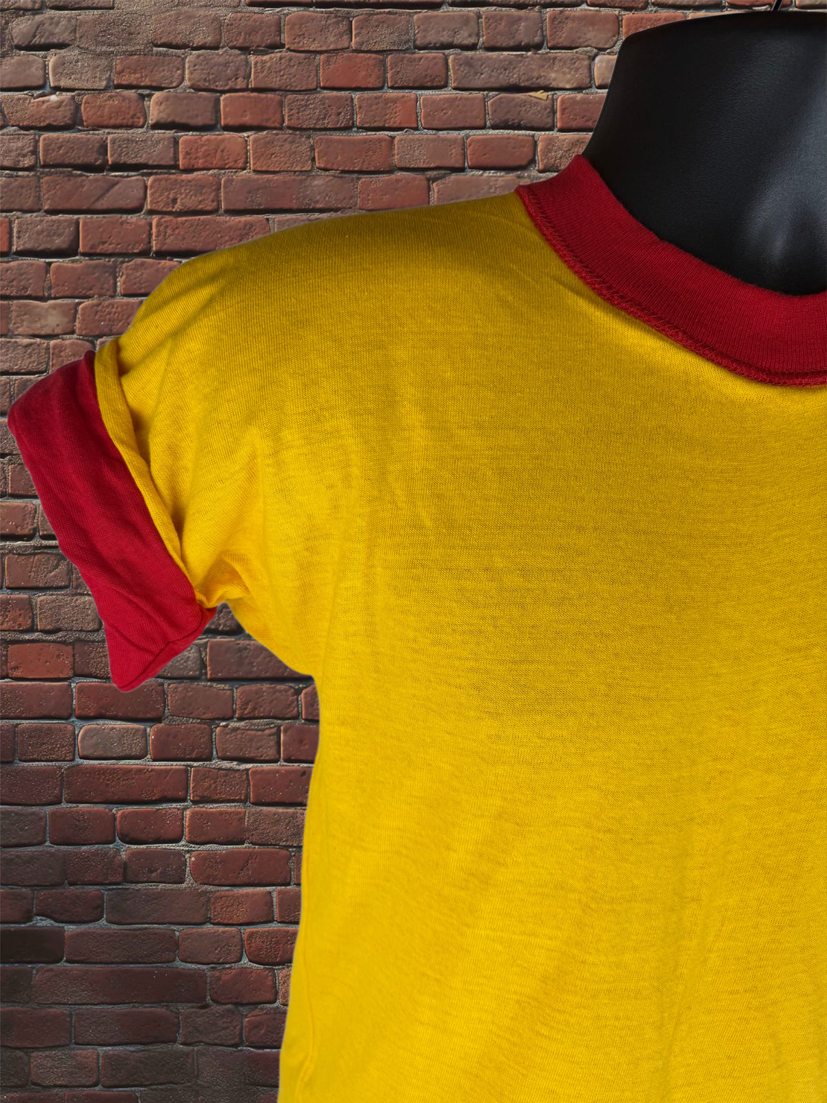 Vintage Russell Athletic Small Gold-Tag Reversible T-Shirt Deadstock Scarlet Red/Gold 70s