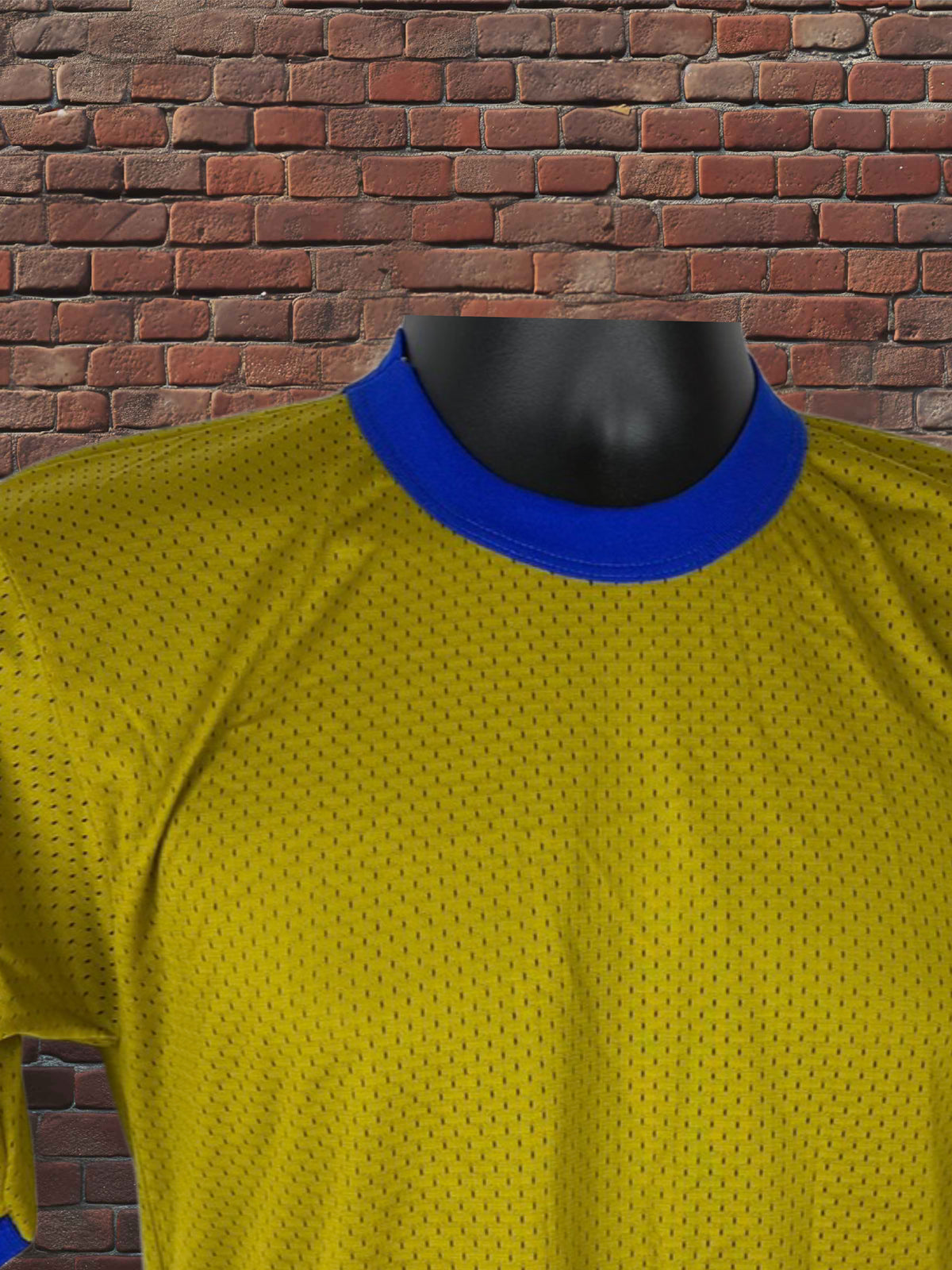Vintage Russell Athletic 1970s Gold Tag Nylon Mesh Jersey | Old Gold Royal Blue Deadstock | Made in USA
