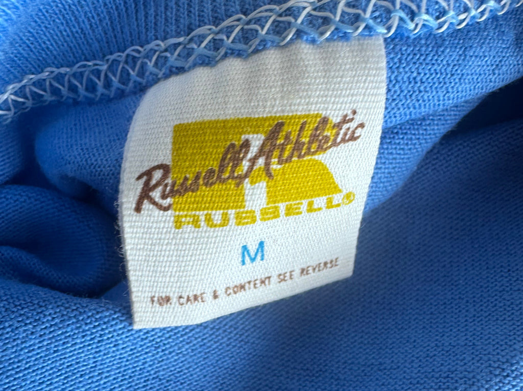 Vintage Russell Athletic Medium Gold-Tag Streetwear T‑Shirt Deadstock NWOT-Columbia Blue/Gold (Copy)