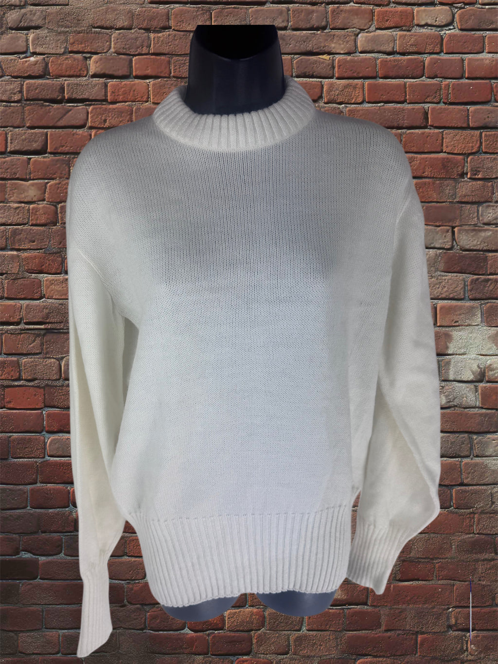 Imperial Orlon Acrylic Cream Knit Sweater – Size 40 Deadstock