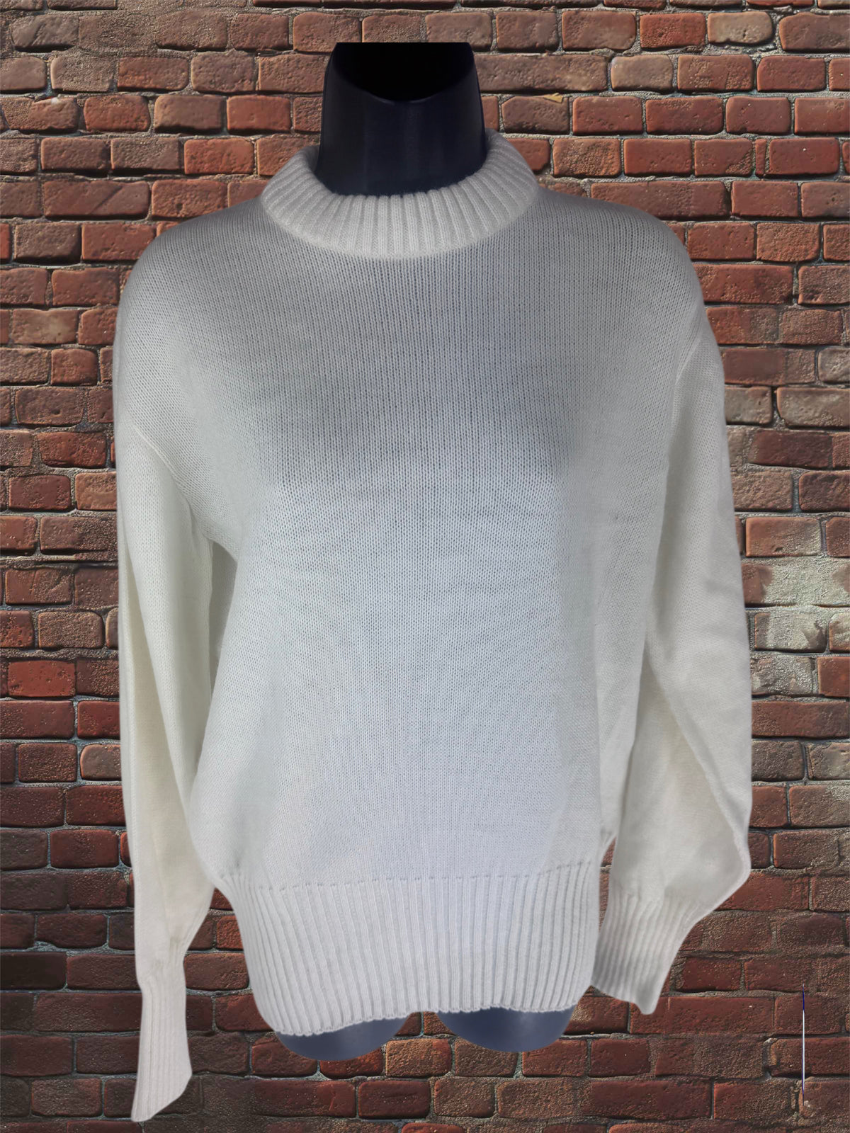 Imperial Orlon Acrylic Cream Knit Sweater – Size 40 Deadstock