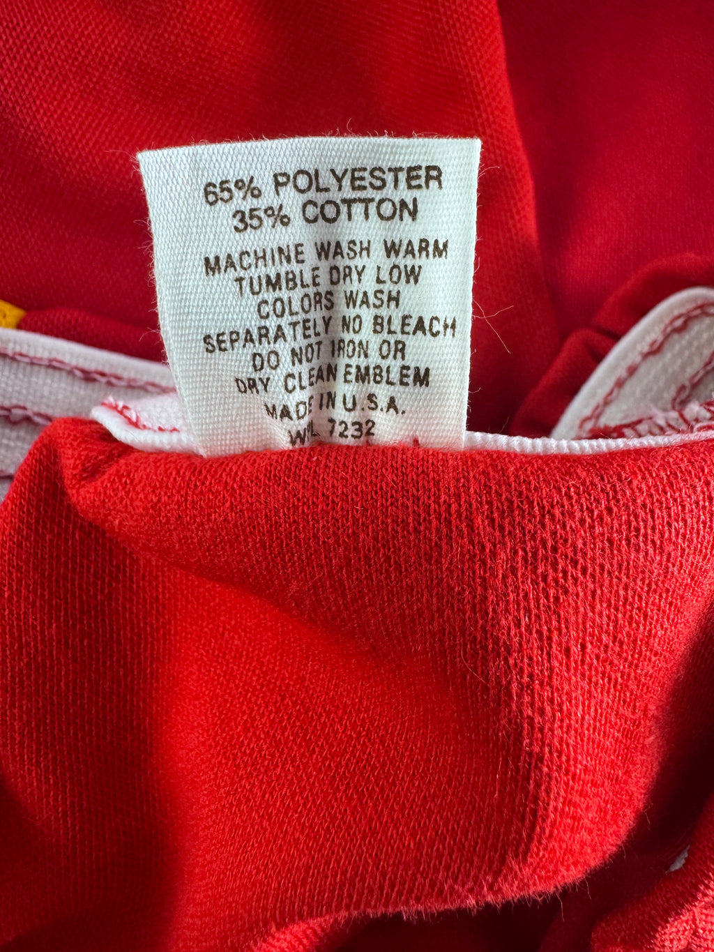Vintage Russell Athletic XS Gym Shorts Scarlet Red/Gold Deadstock NWOT Gold Tag 70s