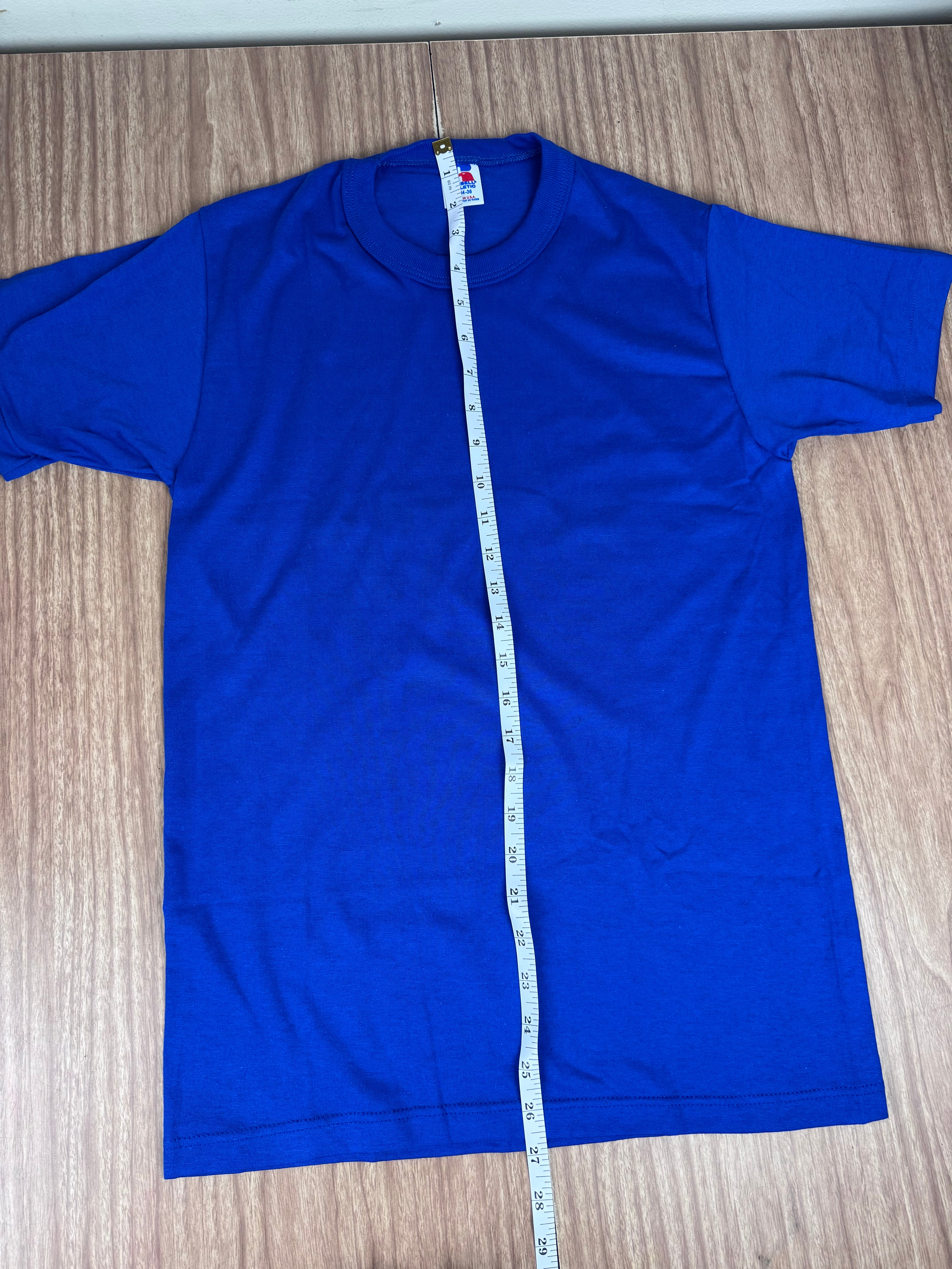 Vintage Russell Athletic Royal Blue T‑Shirt – Made in USA – Size Small – 50/50 Blend
