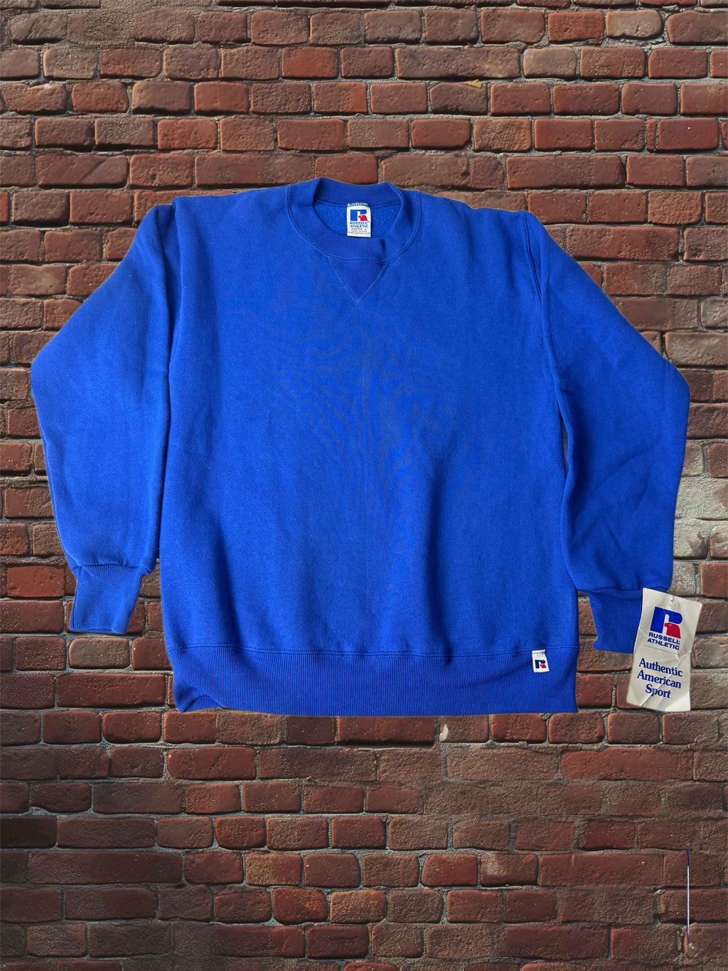 Vintage Deadstock Russell Athletic Royal Blue Youth Large Sweatshirt 1980s