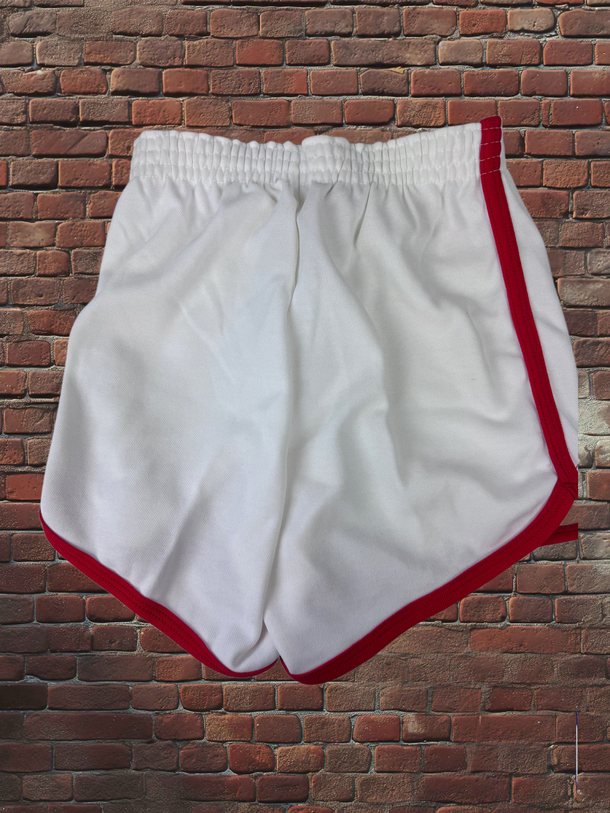 Vintage Russell Athletic XS Gym Shorts White/Scarlet Red Deadstock NWOT Gold Tag 70s