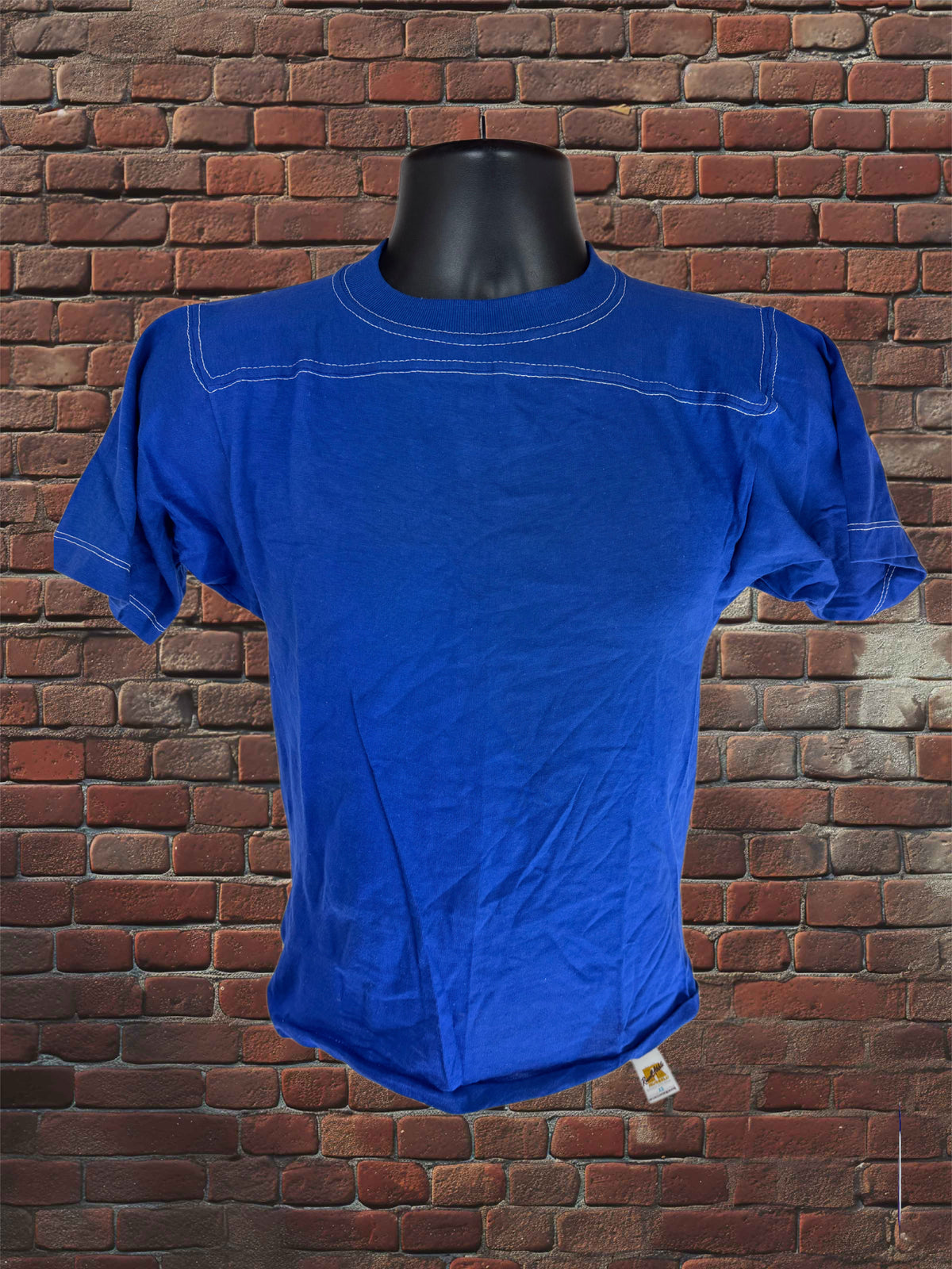 Vintage Russell Athletic XS Gold-Tag Streetwear T‑Shirt Deadstock NWOT Royal Blue-White