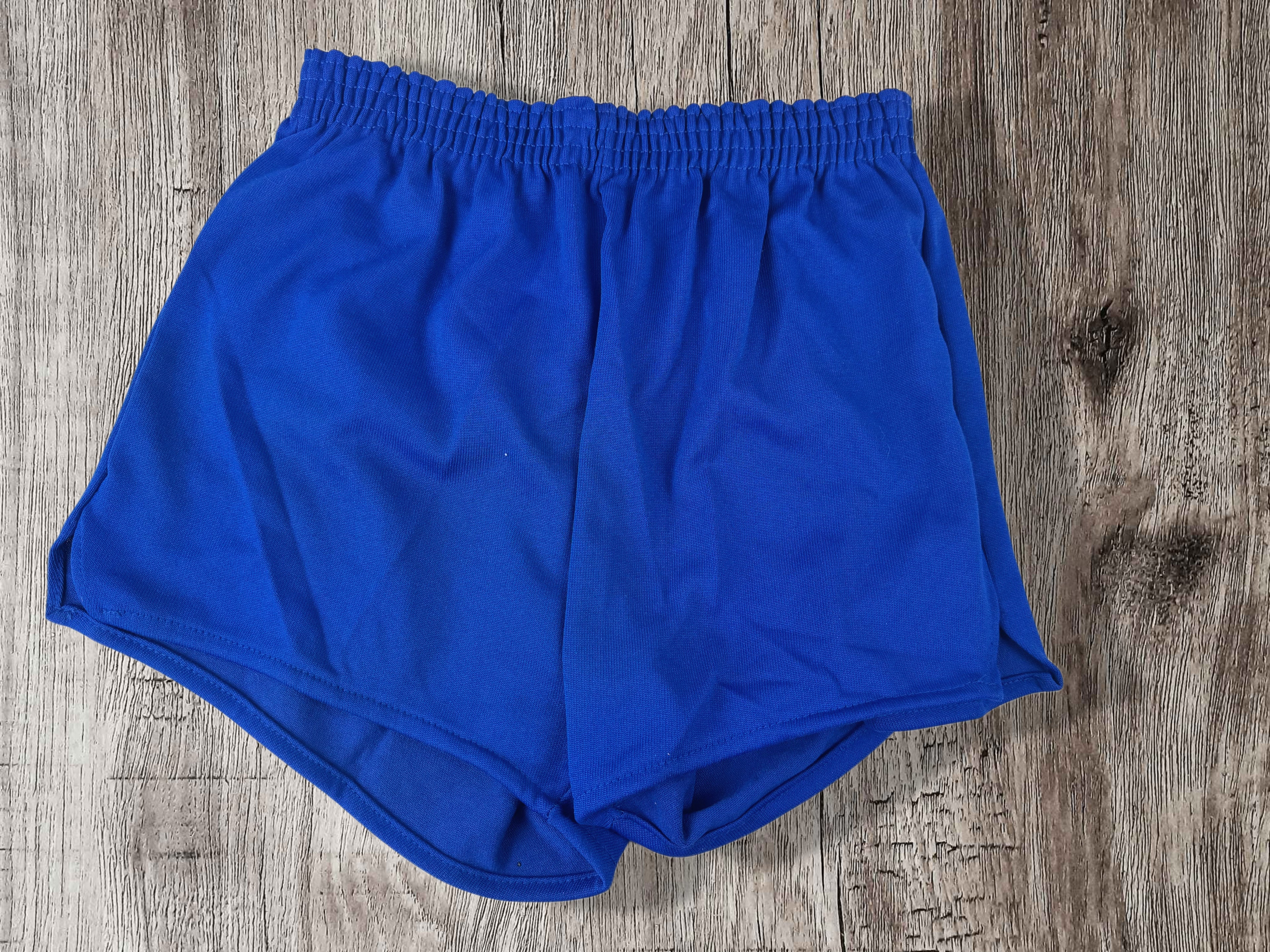 Vintage Russell Athletic Gym Shorts 80s Deadstock Royal Blue (Small)