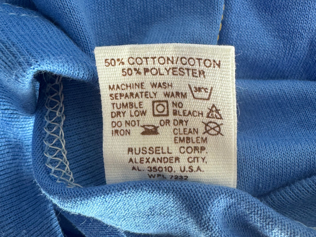 Vintage Russell Athletic Medium Gold-Tag Streetwear T‑Shirt Deadstock NWOT-Columbia Blue/Gold (Copy)