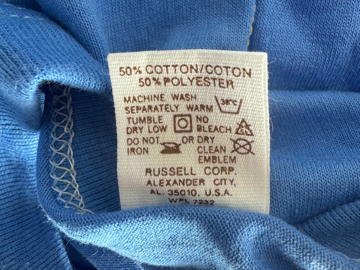 Vintage Russell Athletic Medium Gold-Tag Streetwear T‑Shirt Deadstock NWOT-Columbia Blue/Gold (Copy)