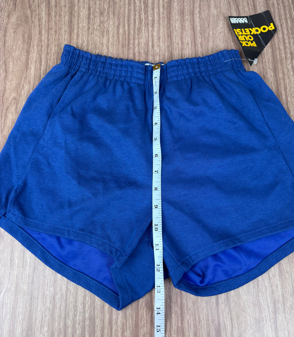 Vintage Dodger “Pockets” Gym Shorts NWT 80s Deadstock Blue (Medium)
