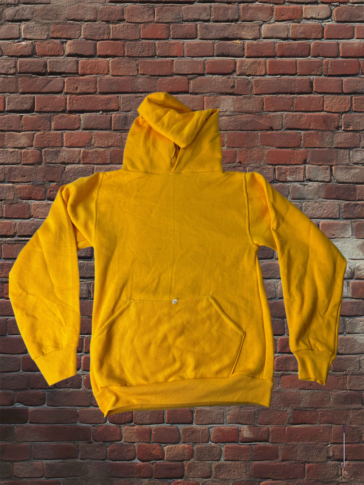 Vintage Deadstock Russell Athletic Gold Hoodie XS Gold-Tag 1970s Pullover
