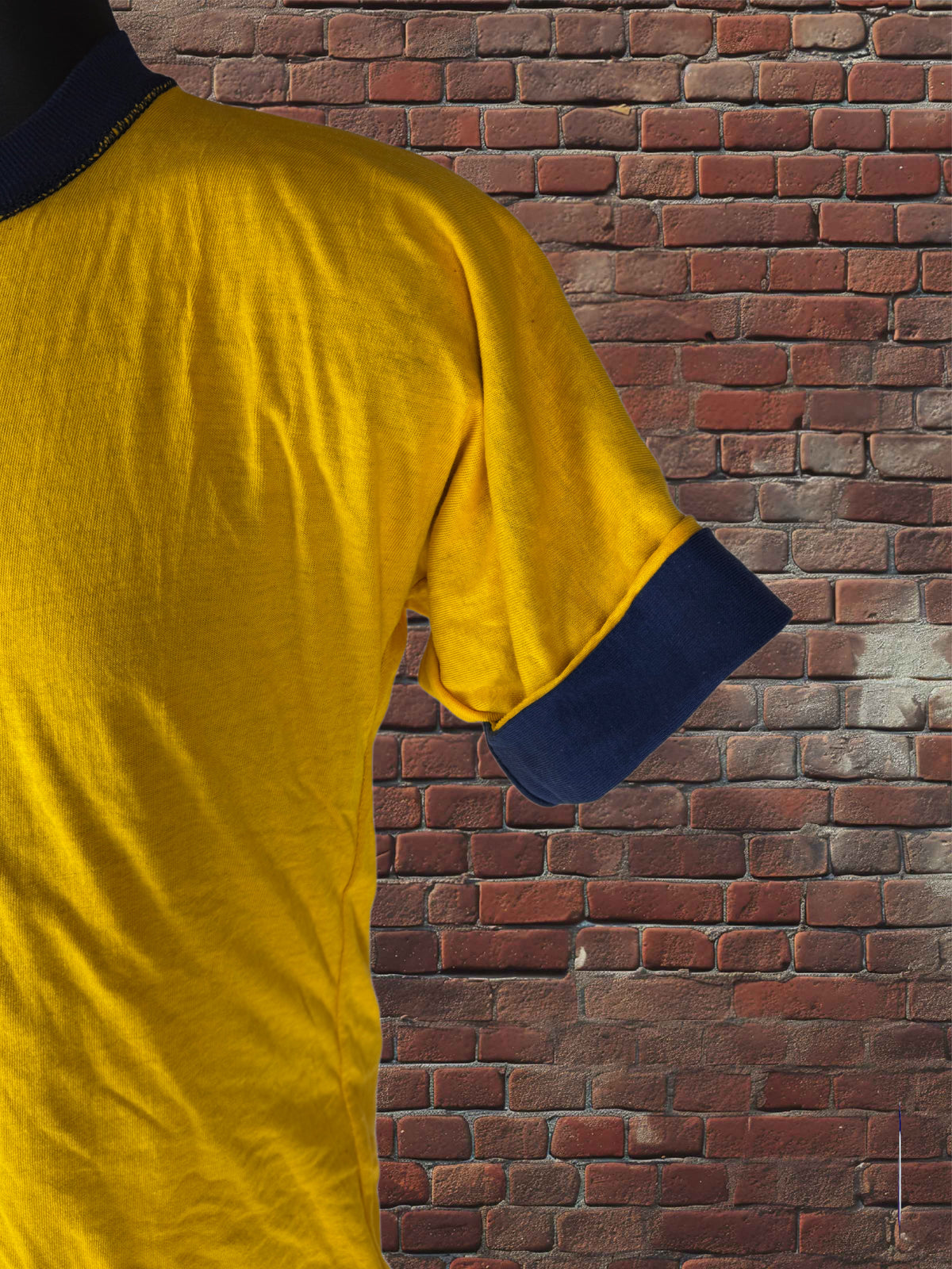 Vintage Russell Athletic Medium Gold-Tag Reversible T-Shirt Deadstock Navy Blue/Gold 70s