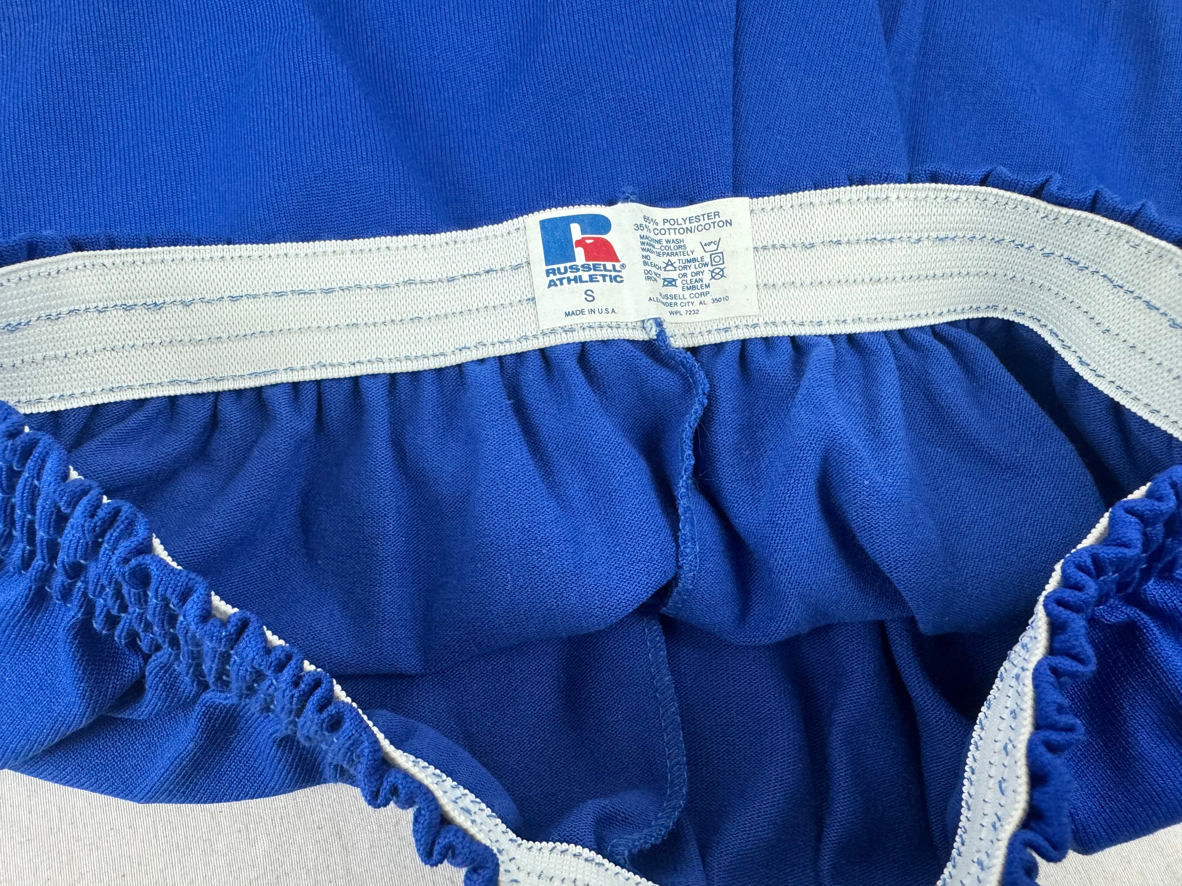 Vintage Russell Athletic Gym Shorts 80s Deadstock Royal Blue (Small)