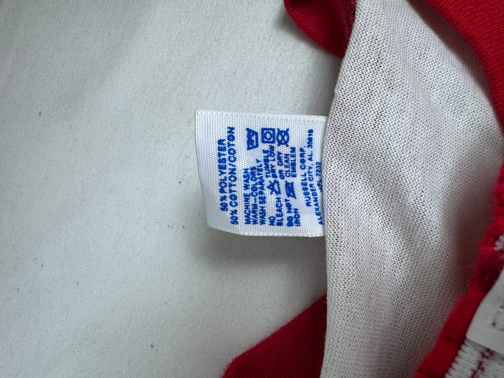 Drop Zero — Outfit 2 (Small) — Russell/Dodger Ringer Set — Red/White/Rainbow