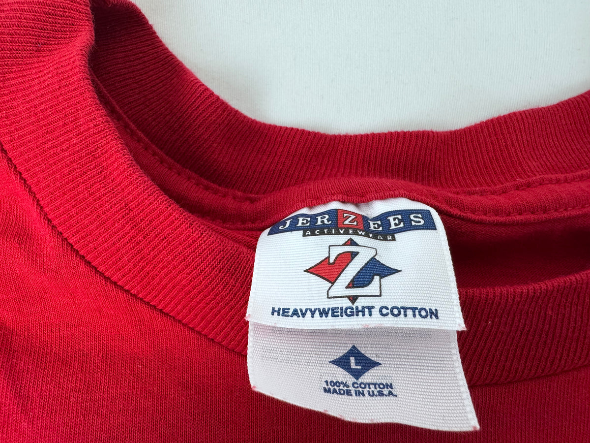 Drop Zero-Huskers Vintage Fan Gear Set — Fiesta Bowl Shirt (L), Red Gym Shorts (XL), Snapback Hat & Socks