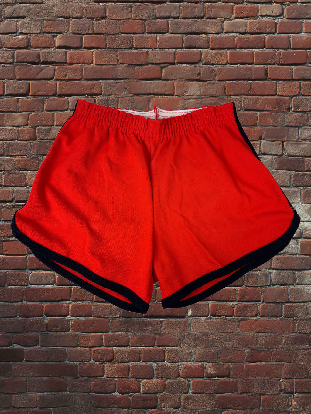 Vintage Russell Athletic Gym Shorts Orange/Black Deadstock NWOT Gold Tag 70s