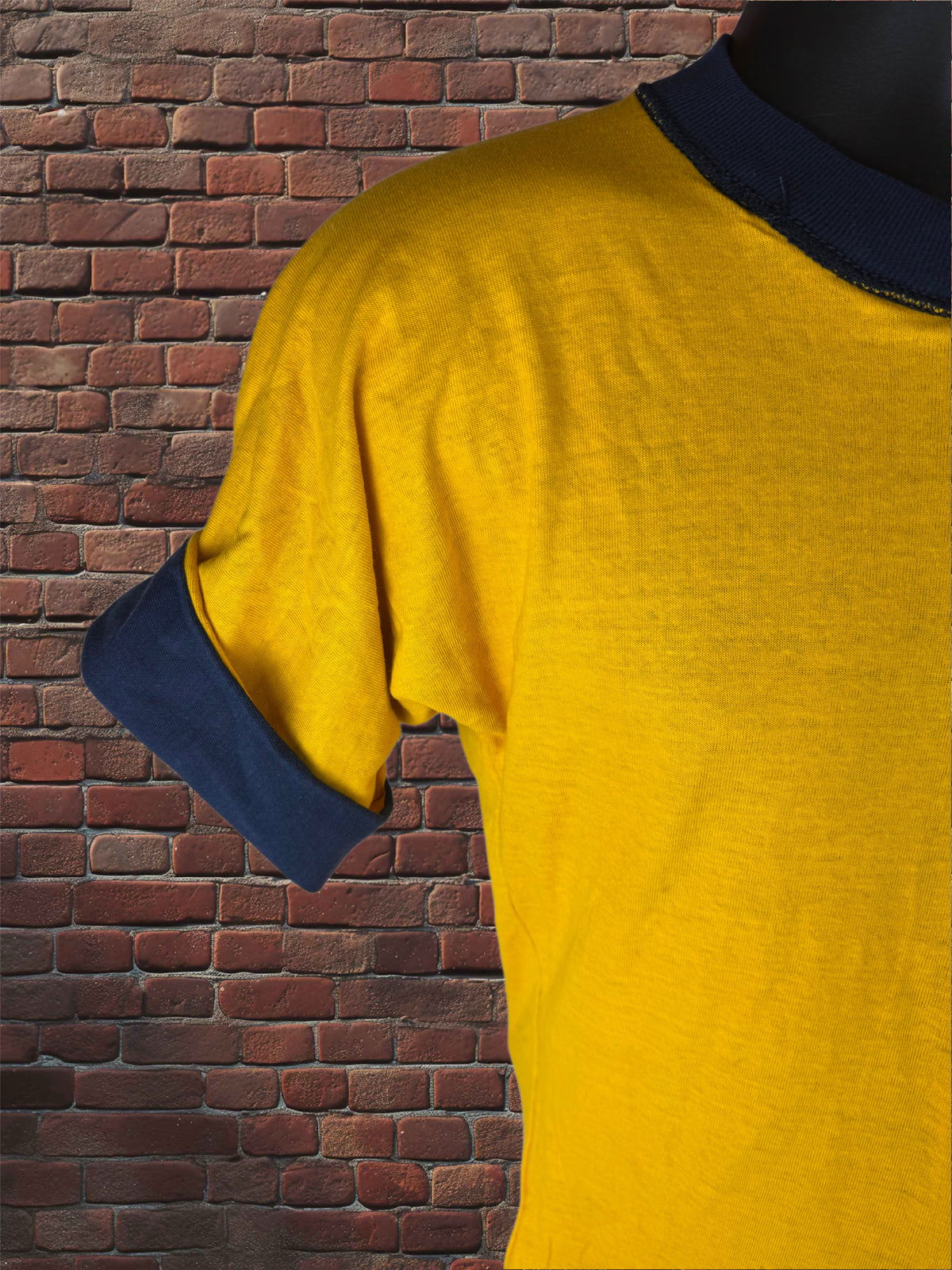 Vintage Russell Athletic Medium Gold-Tag Reversible T-Shirt Deadstock Navy Blue/Gold 70s