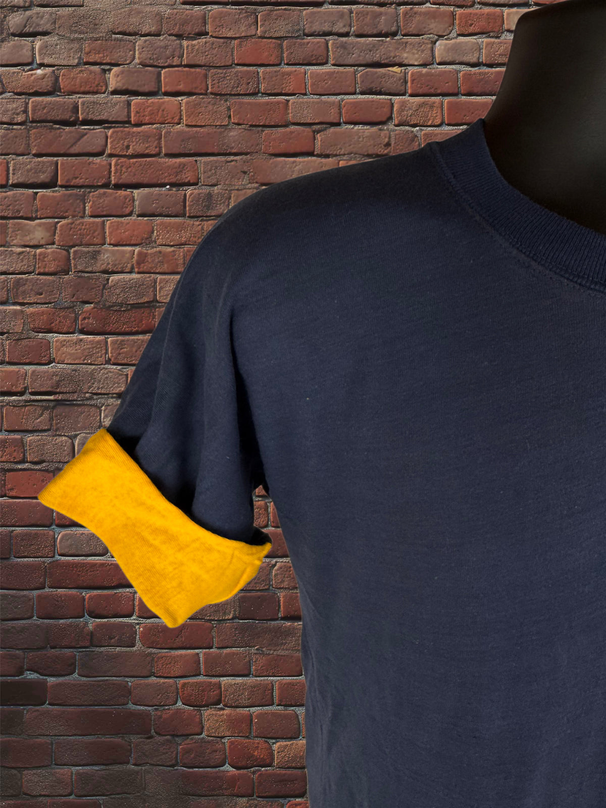 Vintage Russell Athletic Medium Gold-Tag Reversible T-Shirt Deadstock Navy Blue/Gold 70s