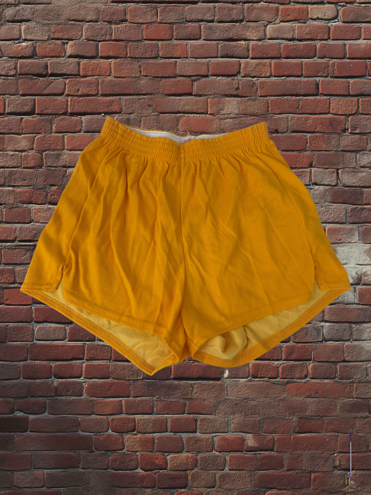 Deadstock Dodger Gym Shorts Gold 100% Orlon Vintage Athletic Shorts Made in USA