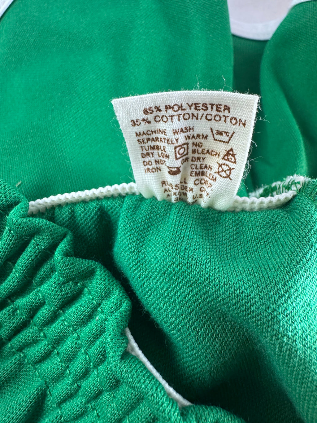 Vintage Russell Athletic XS Gym Shorts Kelley Green/White Deadstock NWOT Gold Tag 70s