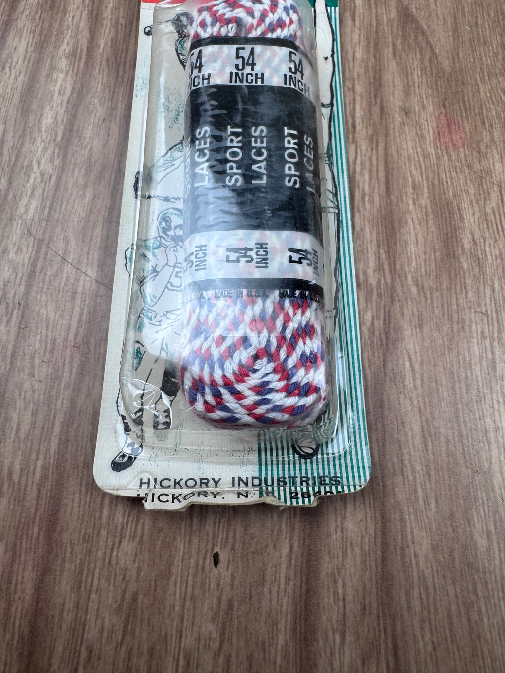 Vintage All Pro Sport Laces NOS Red White Blue USA Hickory Industries