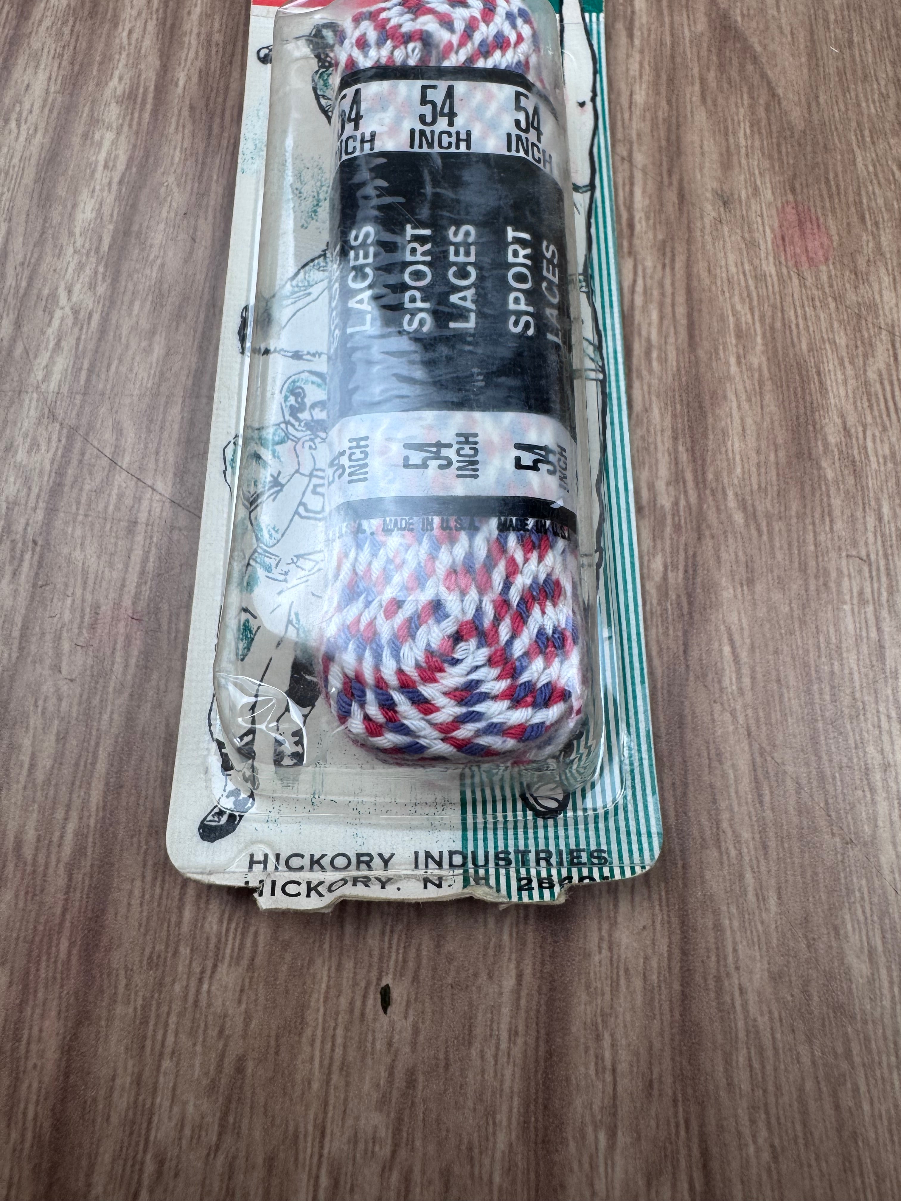 Vintage All Pro Sport Laces NOS Red White Blue USA Hickory Industries